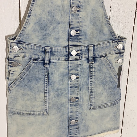 Acid Wash Button Up Skirtall - Picture 9 of 15